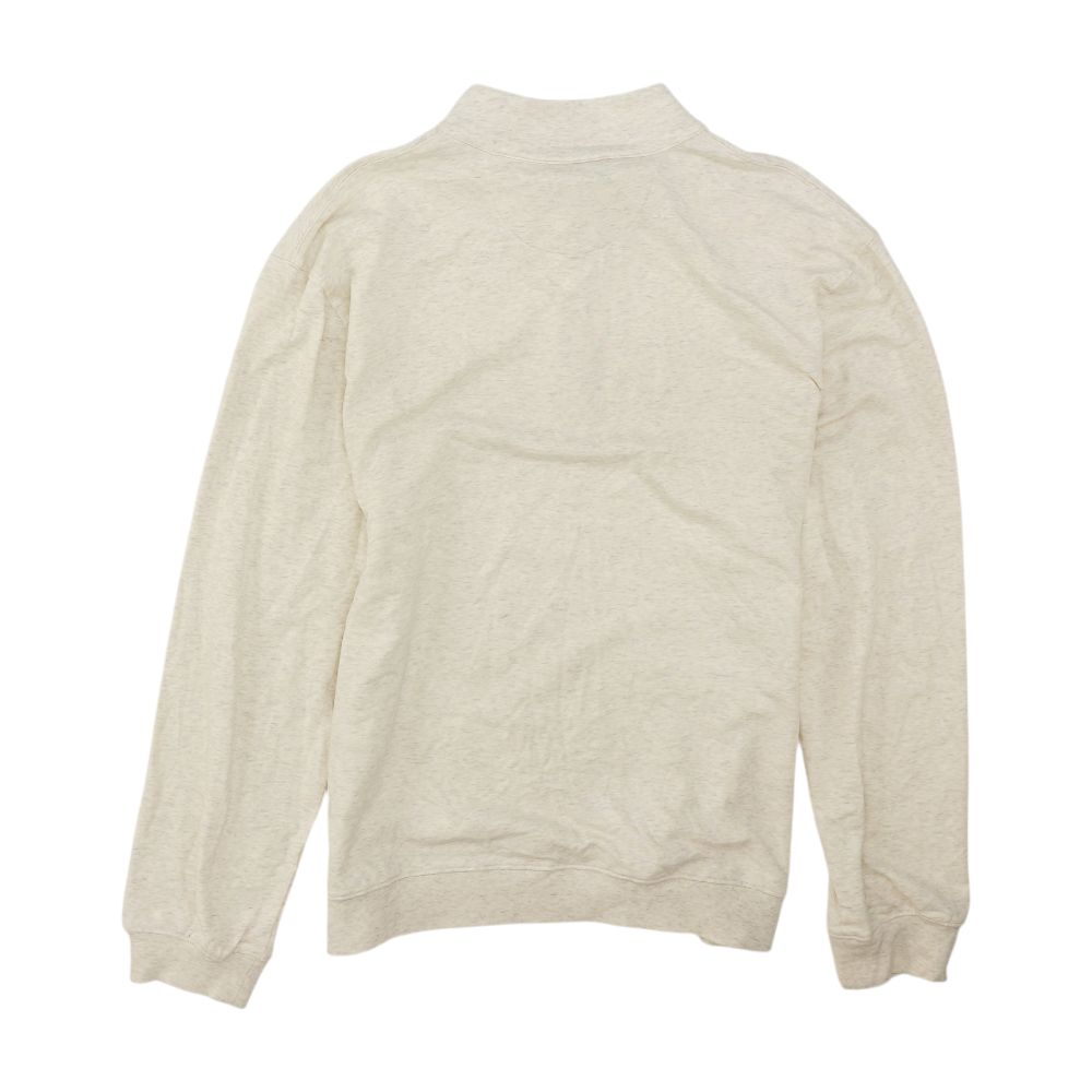 Beige Solid 1/4 Zip Pullover