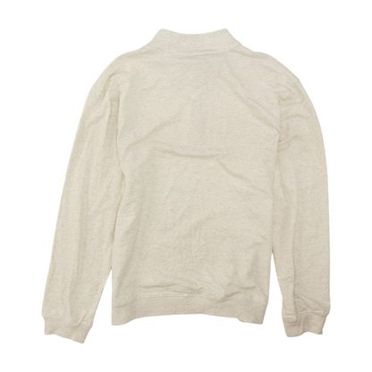 Beige Solid 1/4 Zip Pullover