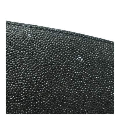 Black Grain De Poudre Card Holder