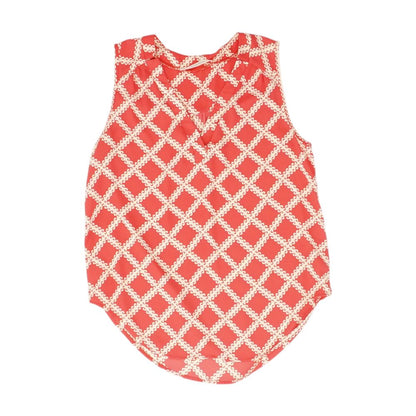 Red Graphic Blouse