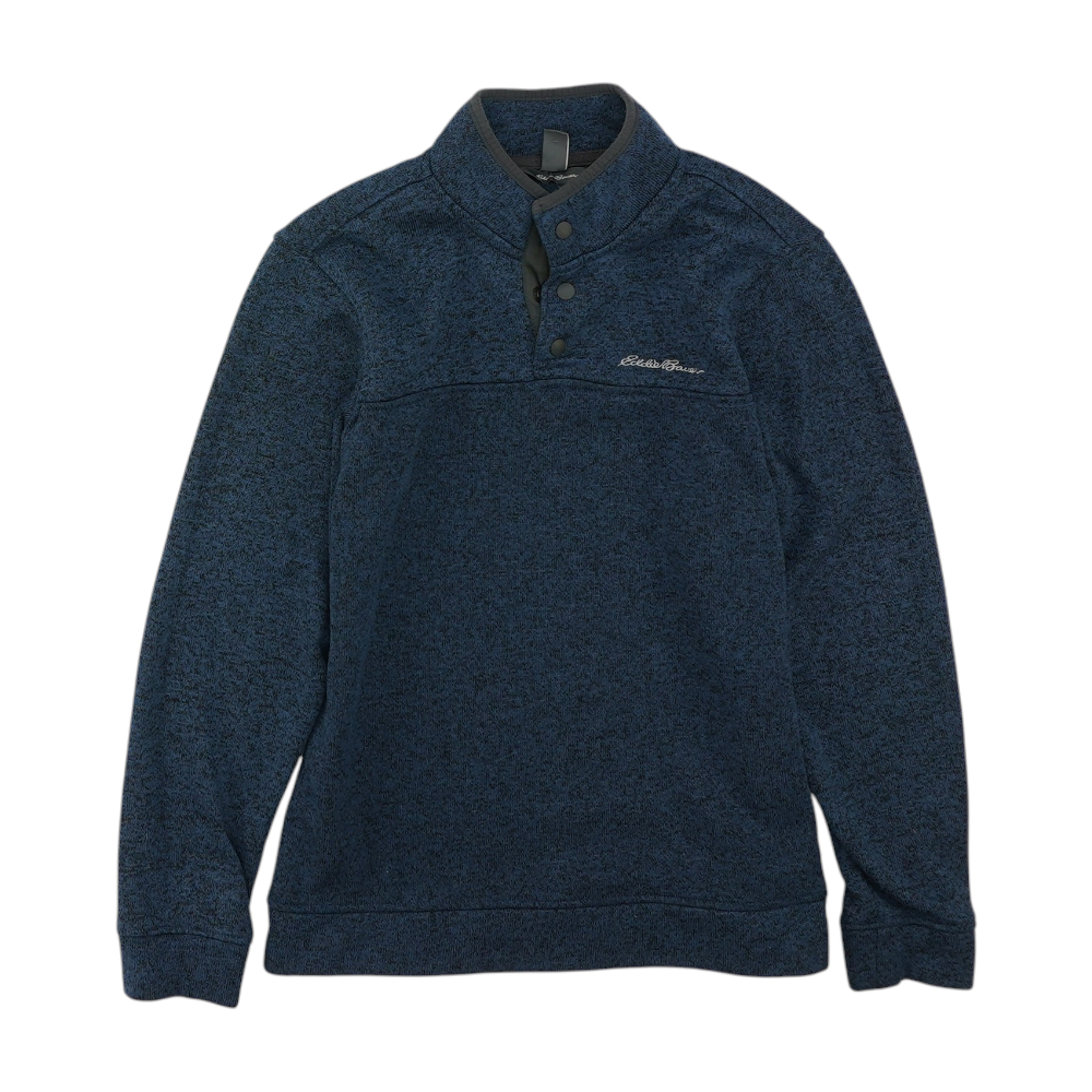 Blue Solid Pullover Sweater