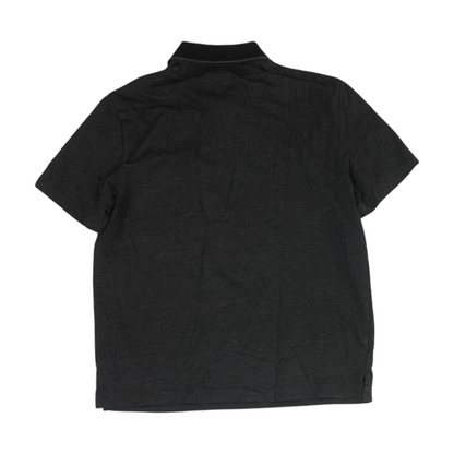 Black Solid Short Sleeve Polo