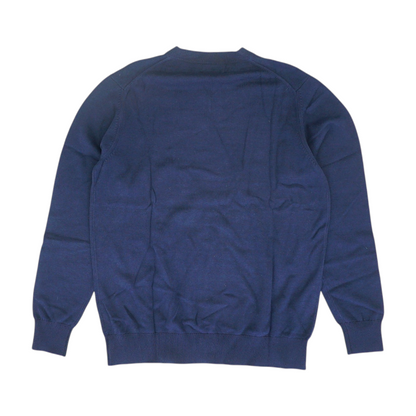 Navy Solid Pullover Sweater