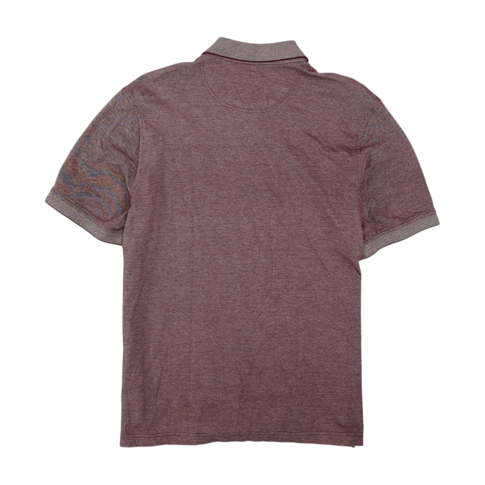 Nordstrom Maroon Solid Short Sleeve Polo – Image 2