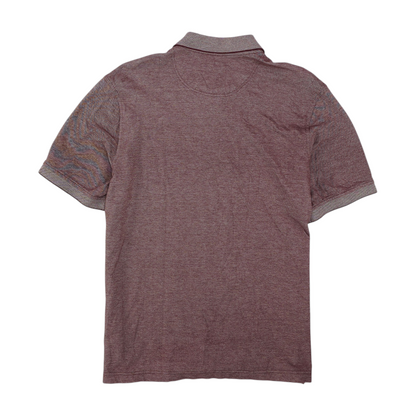 Nordstrom Maroon Solid Short Sleeve Polo – Image 2