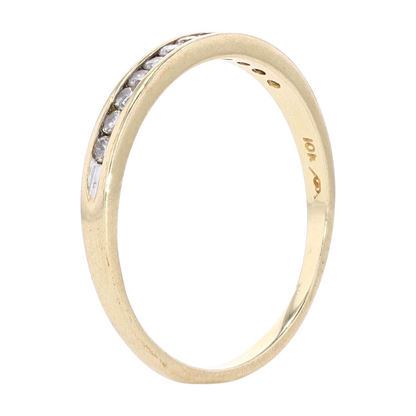 1/4 ctw 10K Yellow Gold Diamond Band Ring