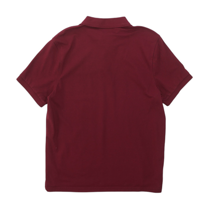 Maroon Solid Short Sleeve Polo