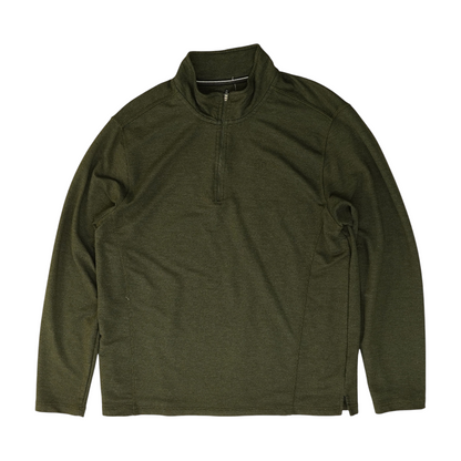 Green Solid 1/4 Zip Pullover