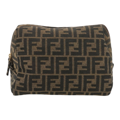 Brown & Tobacco Zucca FF Jacquard Medium Cosmetic Bag
