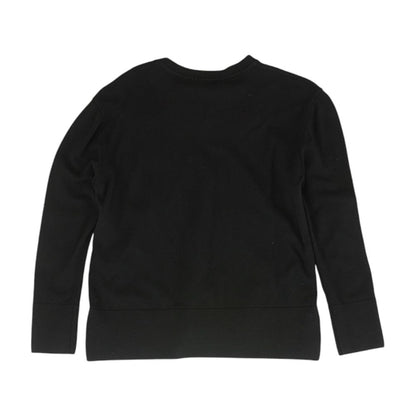 Black Solid Crewneck Sweater