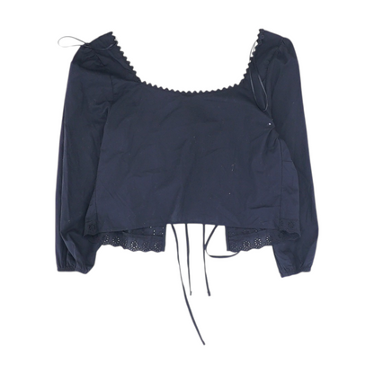 Black Cropped Blouse