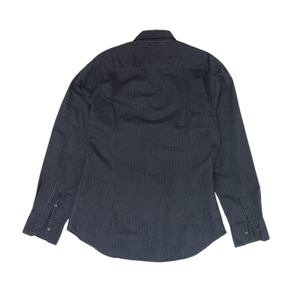 Gray Striped Long Sleeve Button Down