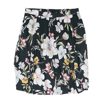 Black Plus Floral Midi Skirt
