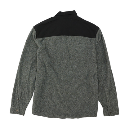 Gray Tall Color Block Flannel Button Down