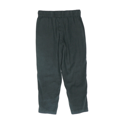 Black Solid Chino Capris