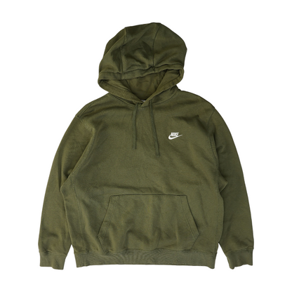 Green Solid Hoodie Pullover