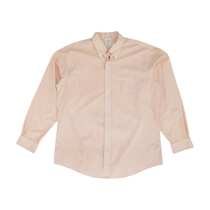 Orange Striped Long Sleeve Button Down