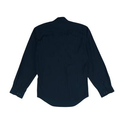 Black Solid Long Sleeve Button Down
