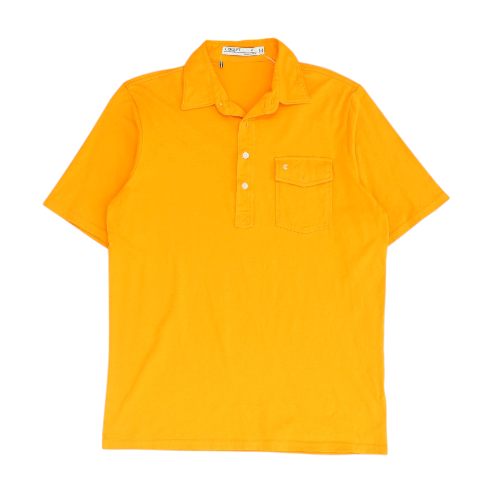 Orange Solid Short Sleeve Polo