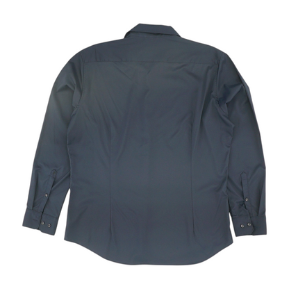 Navy Solid Long Sleeve Button Down