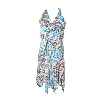 Multi Abstract Midi Dress