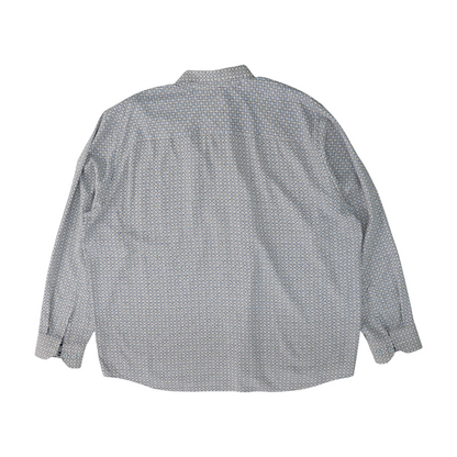 Blue Print Long Sleeve Button Down