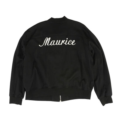Black Embroidery Detail Bomber Jacket