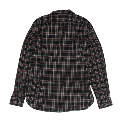 Black Plaid Long Sleeve Button Down