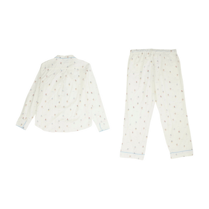 White Print Pajama Set