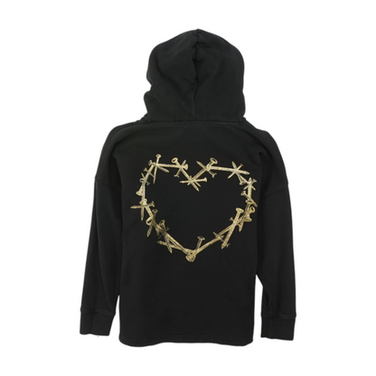 Black Solid Hoodie Pullover