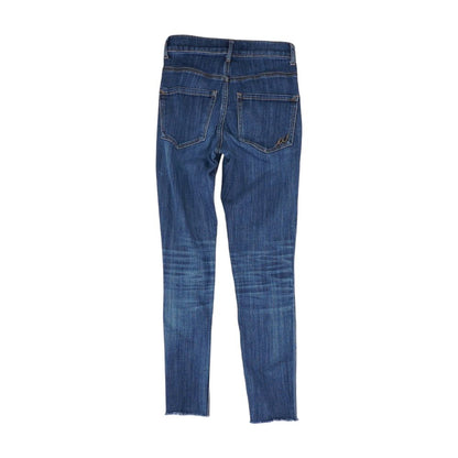 Blue Solid Low Rise Skinny Leg Jeans