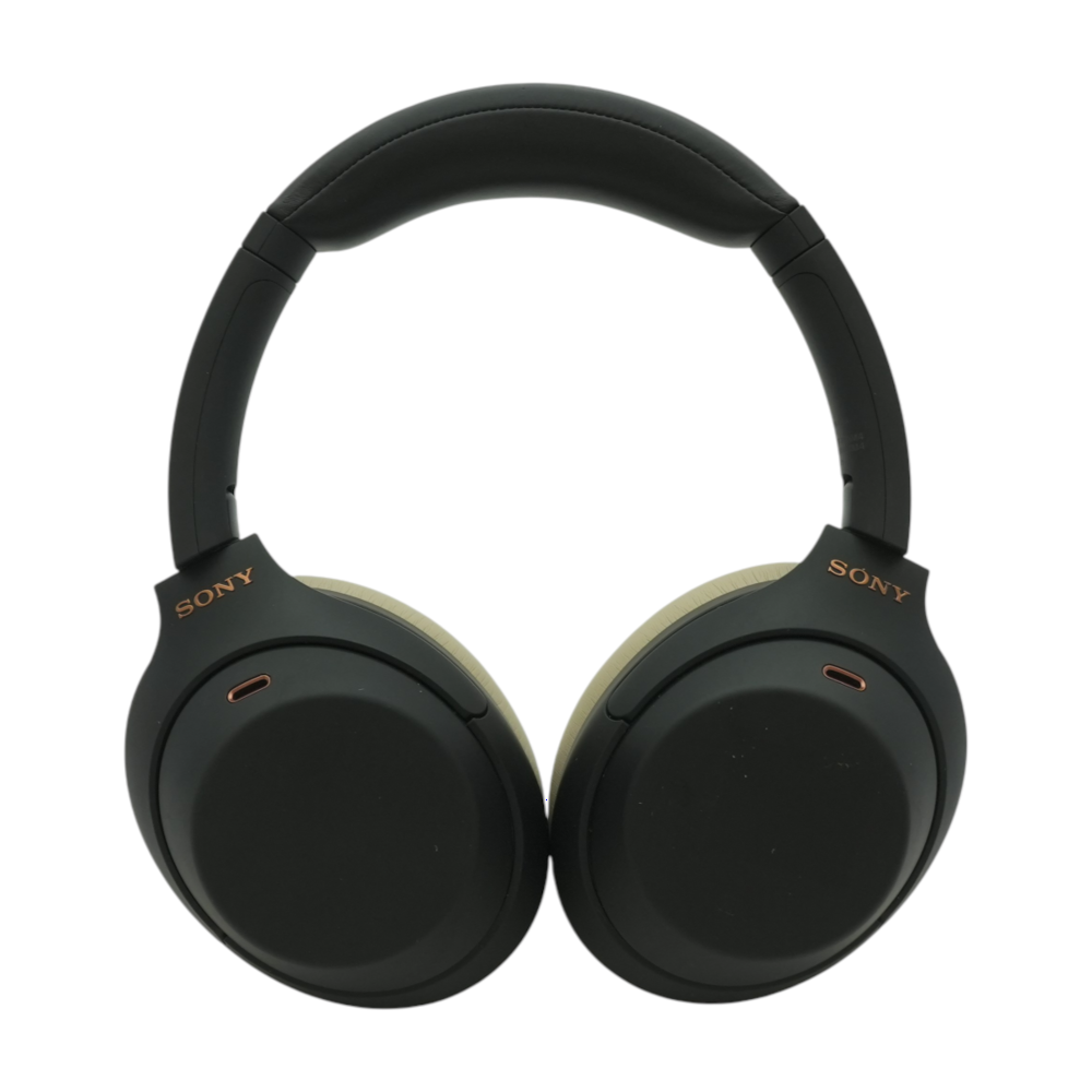 Black WH-1000XM4 Noise Cancelling Headphones With Beige Earpads
