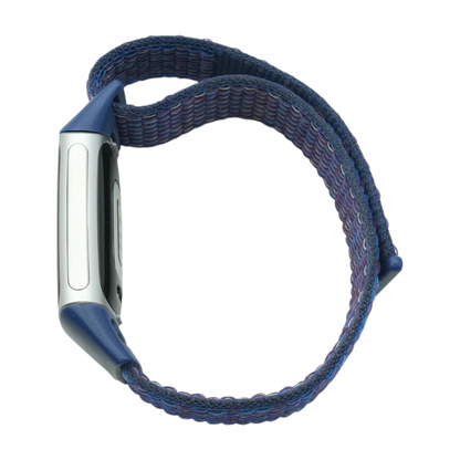 20mm Charge 6 Silver Activity Tracker Blue Band M/L