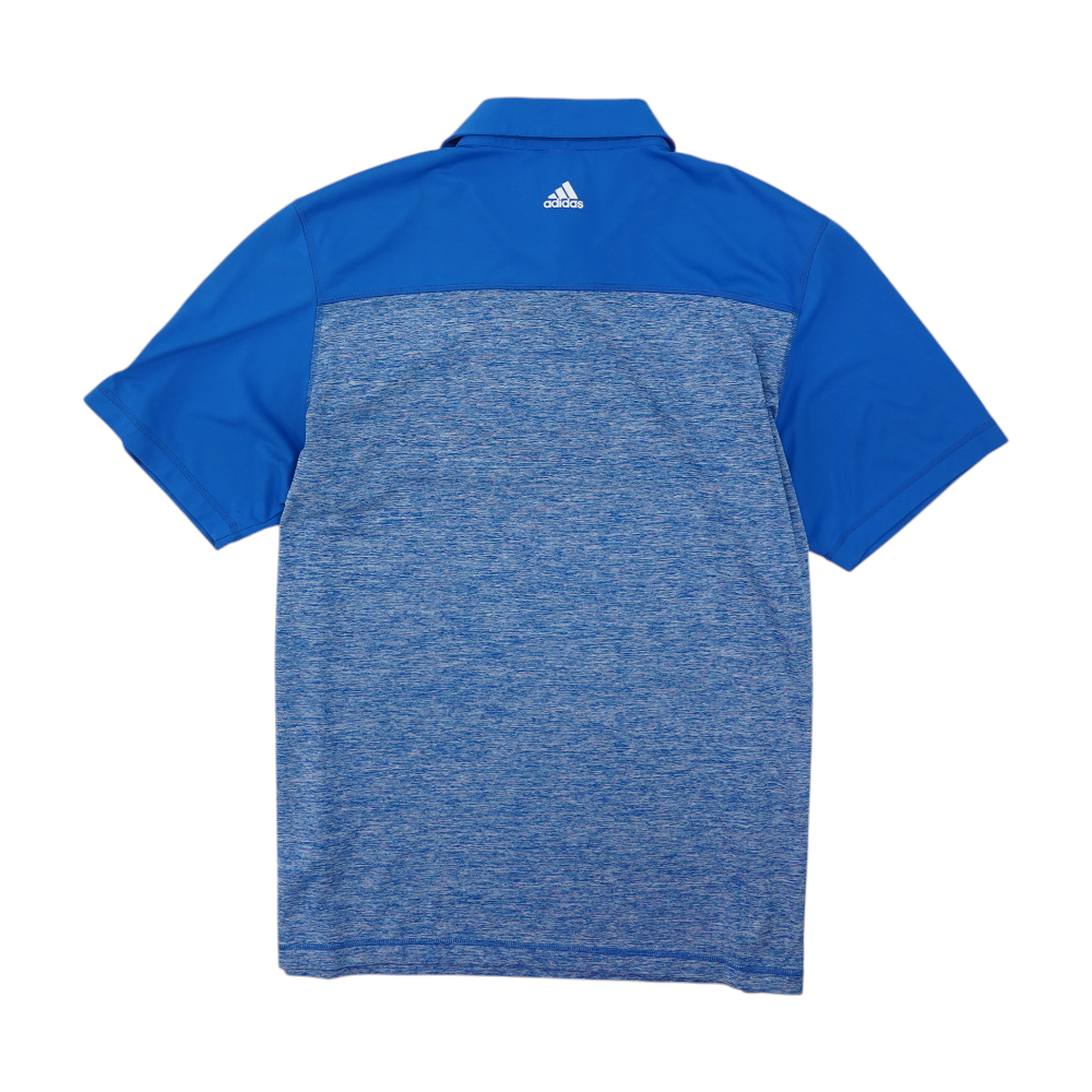 Blue Color Block Short Sleeve Polo