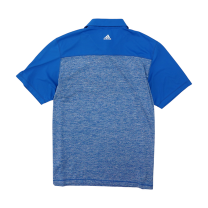 Blue Color Block Short Sleeve Polo