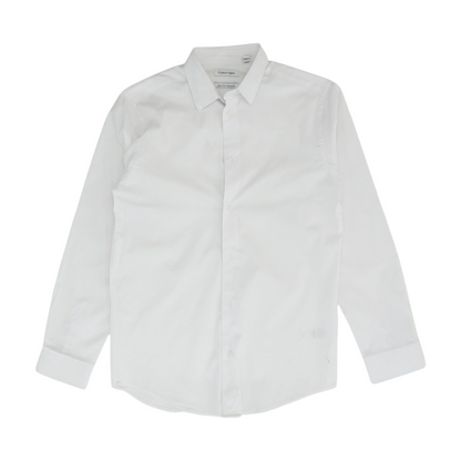 White Plus Long Sleeve Button Down