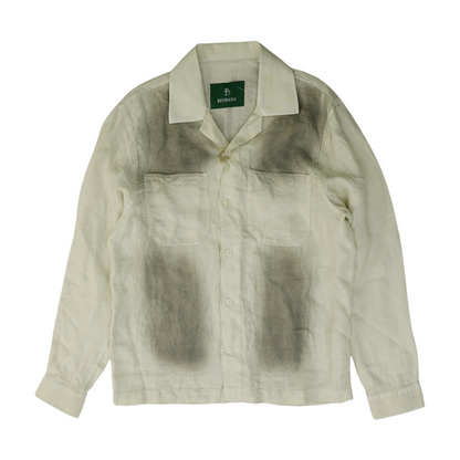 Beige Ombre Long Sleeve Button Down