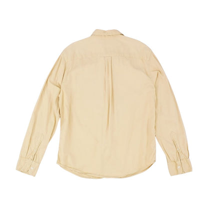 Tan Solid Long Sleeve Button Down