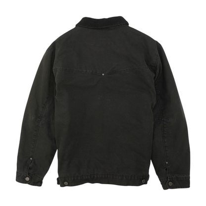 Black Solid Denim Jacket