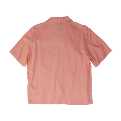 Coral Solid Short Sleeve Button Down