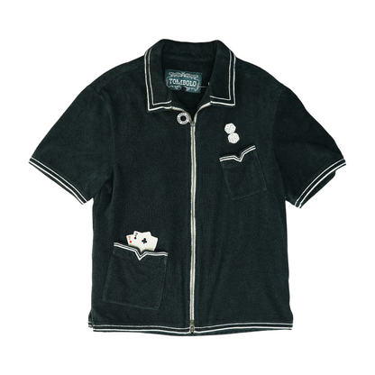 Green Solid Short Sleeve Polo