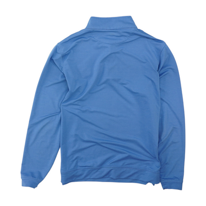 Blue Solid 1/4 Zip Pullover