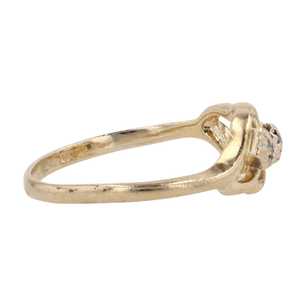 14K Yellow Gold Diamond Fashion Ring