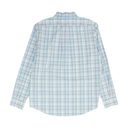 Blue Plaid Long Sleeve Button Down
