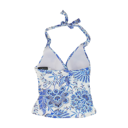 Blue Floral Swim Top