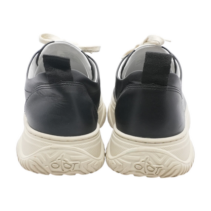 Black Lace-Up Flats