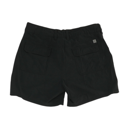 Black Solid Active Shorts