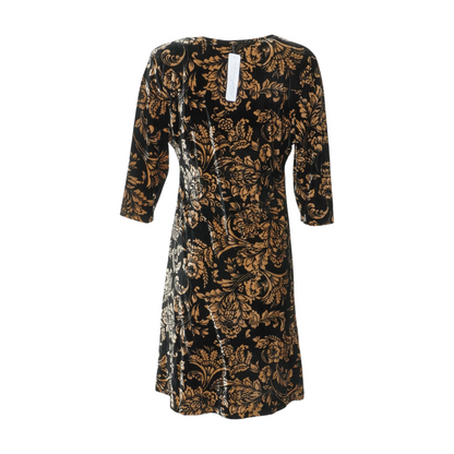 Black Petite Floral Midi Dress