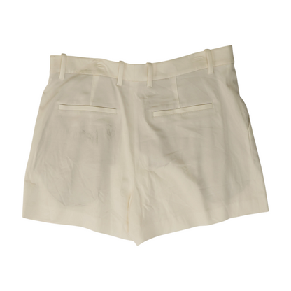 White Solid Chino Shorts