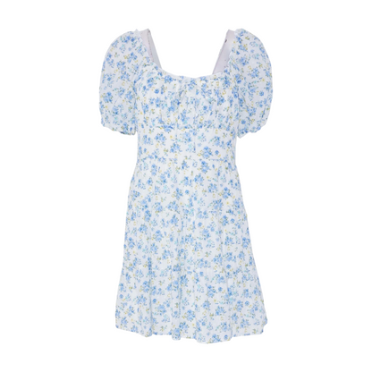 White Floral Mini Dress